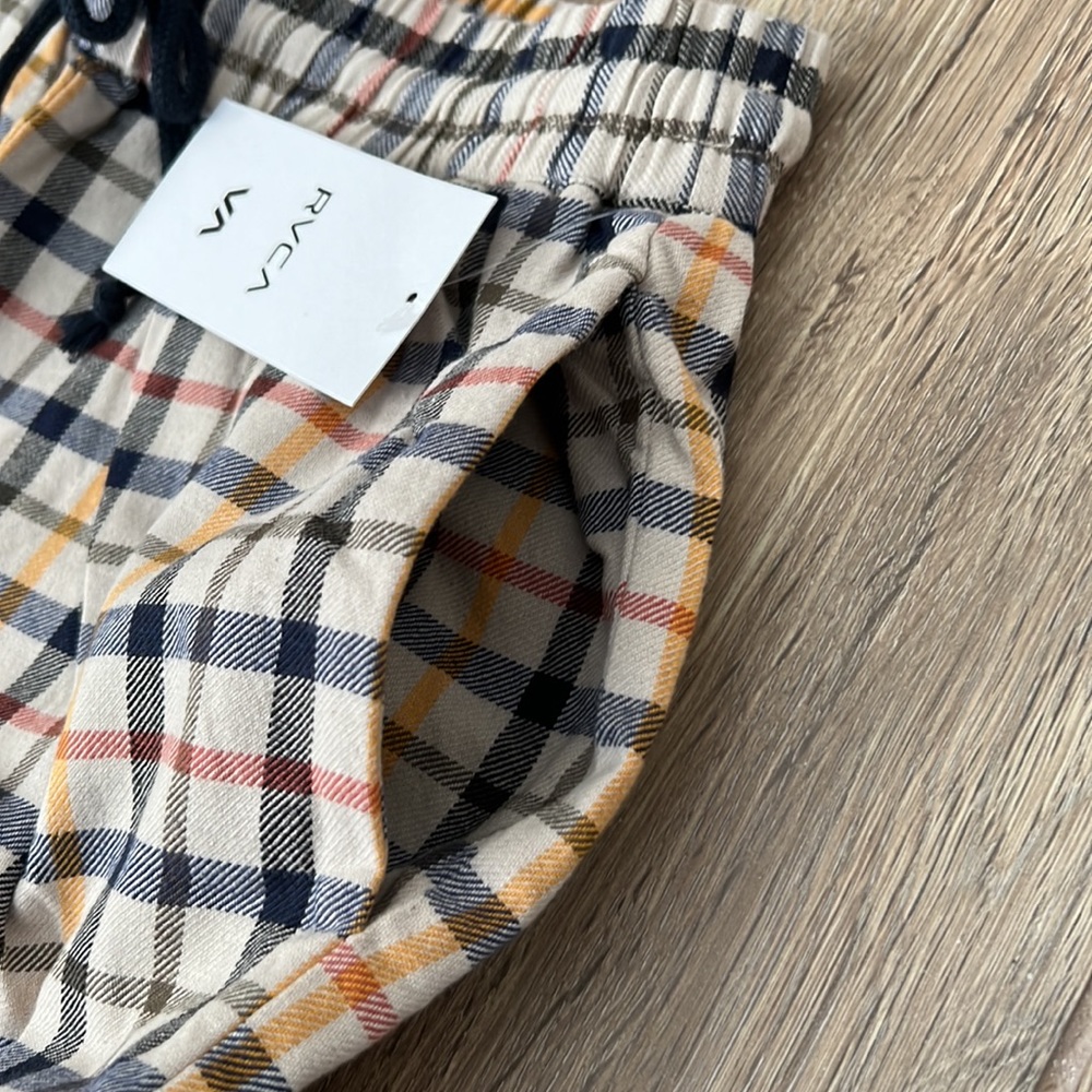 🔥 RVCA TETRAS PLAID HIGH RISE RETRO PANT FOR WOMEN 🔥 - Picture 8 of 12